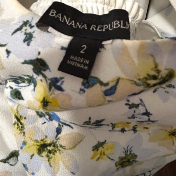 🛍️Host Pick🎊 Banana Republic ECOVERO™ Midi Dress Navy Ikat Size 2 - Picture 5 of 5